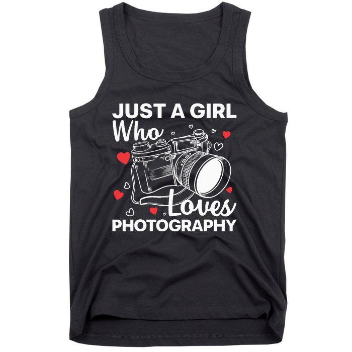 Photography Art For Women Girl Photographer Camera Lovers Tank Top