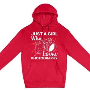 Photography Art For Women Girl Photographer Camera Lovers Premium Pullover Hoodie