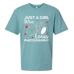 Photography Art For Women Girl Photographer Camera Lovers Sueded Cloud Jersey T-Shirt