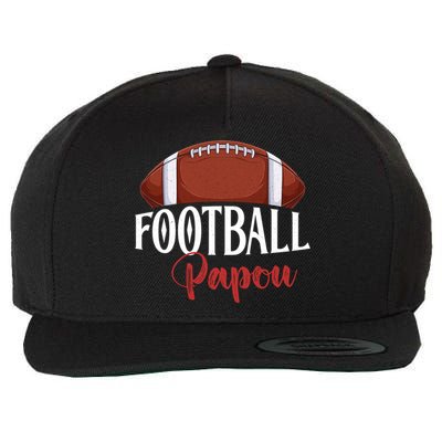 Proud American Football Papaw Funny Gift For FatherS Day Cool Gift Wool Snapback Cap