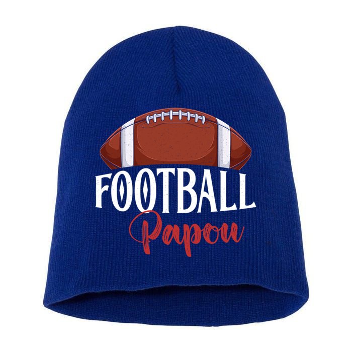 Proud American Football Papaw Funny Gift For FatherS Day Cool Gift Short Acrylic Beanie