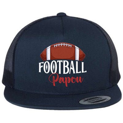 Proud American Football Papaw Funny Gift For FatherS Day Cool Gift Flat Bill Trucker Hat