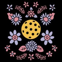 Pickleball And Flowers Vibrant Design Meaningful Gift Cooling Performance Crew T-Shirt