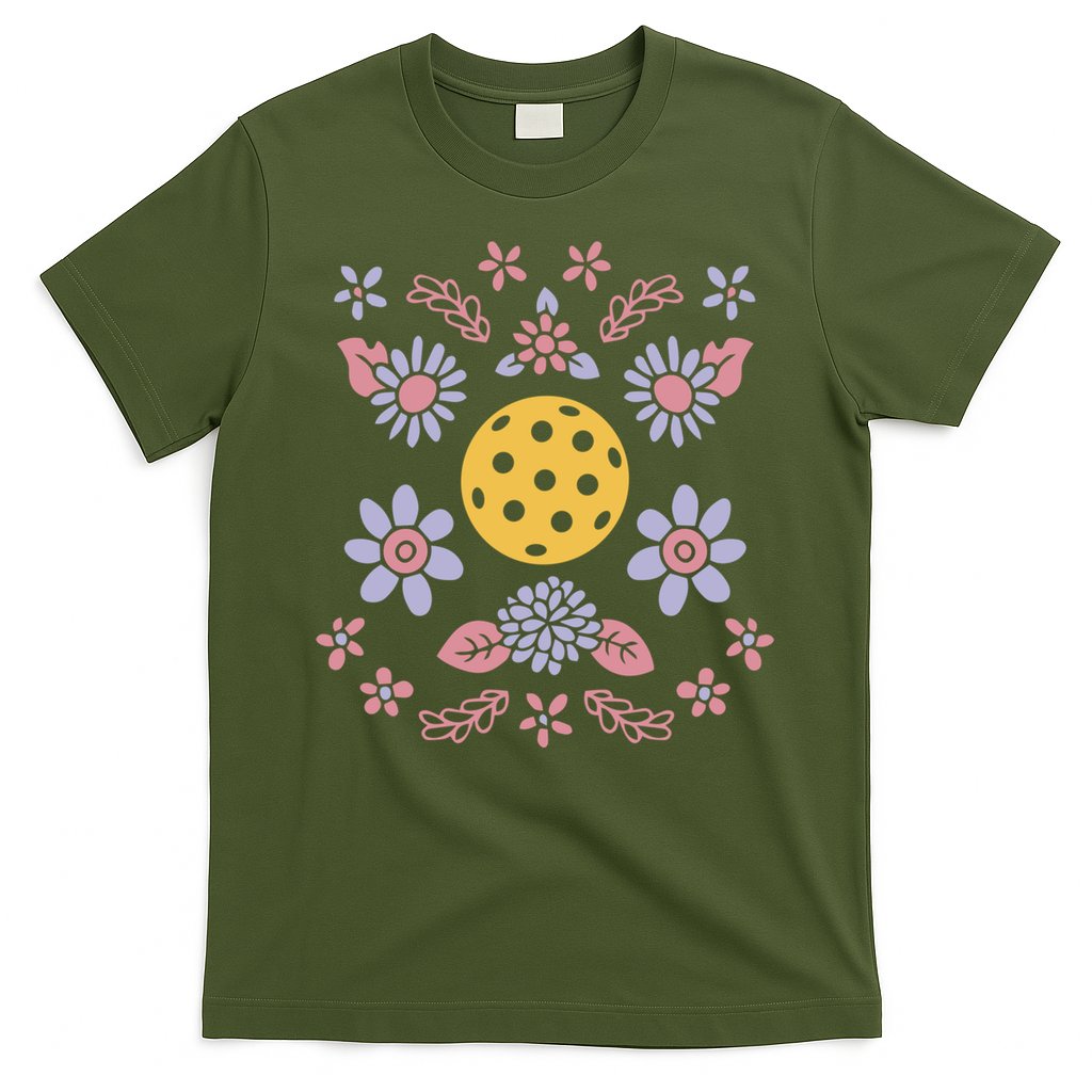 Pickleball And Flowers Vibrant Design Meaningful Gift T-Shirt