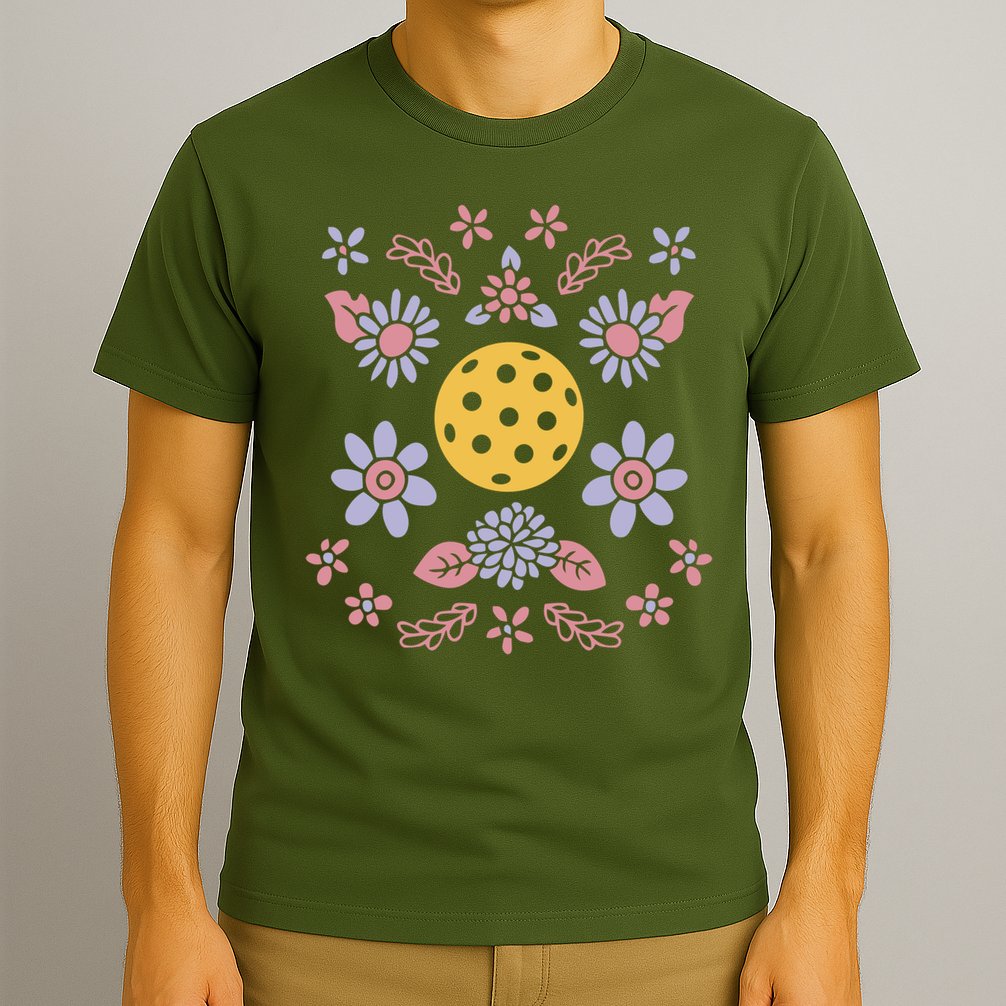 Pickleball And Flowers Vibrant Design Meaningful Gift T-Shirt