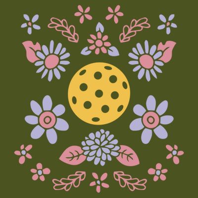 Pickleball And Flowers Vibrant Design Meaningful Gift T-Shirt