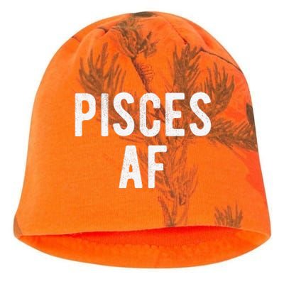 Pisces AF Funny March April Birthday Zodiac Pride Kati - Camo Knit Beanie