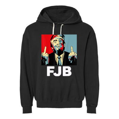 Pro America F Biden FJB , Trump Middle Figure Garment-Dyed Fleece Hoodie