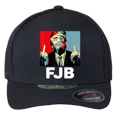 Pro America F Biden FJB , Trump Middle Figure Flexfit Unipanel Trucker Cap