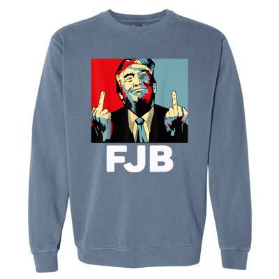 Pro America F Biden FJB , Trump Middle Figure Garment-Dyed Sweatshirt