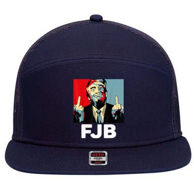 Pro America F Biden FJB , Trump Middle Figure 7 Panel Mesh Trucker Snapback Hat