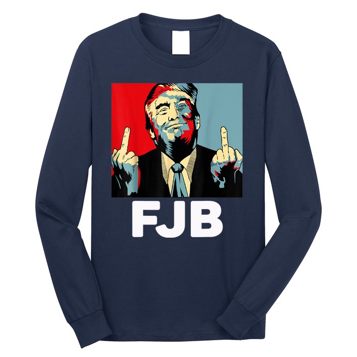 Pro America F Biden FJB , Trump Middle Figure Long Sleeve Shirt