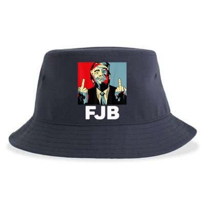 Pro America F Biden FJB , Trump Middle Figure Sustainable Bucket Hat