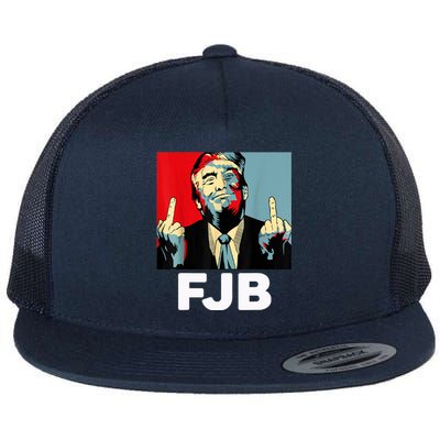 Pro America F Biden FJB , Trump Middle Figure Flat Bill Trucker Hat