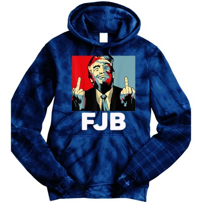 Pro America F Biden FJB , Trump Middle Figure Tie Dye Hoodie