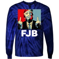 Pro America F Biden FJB , Trump Middle Figure Tie-Dye Long Sleeve Shirt