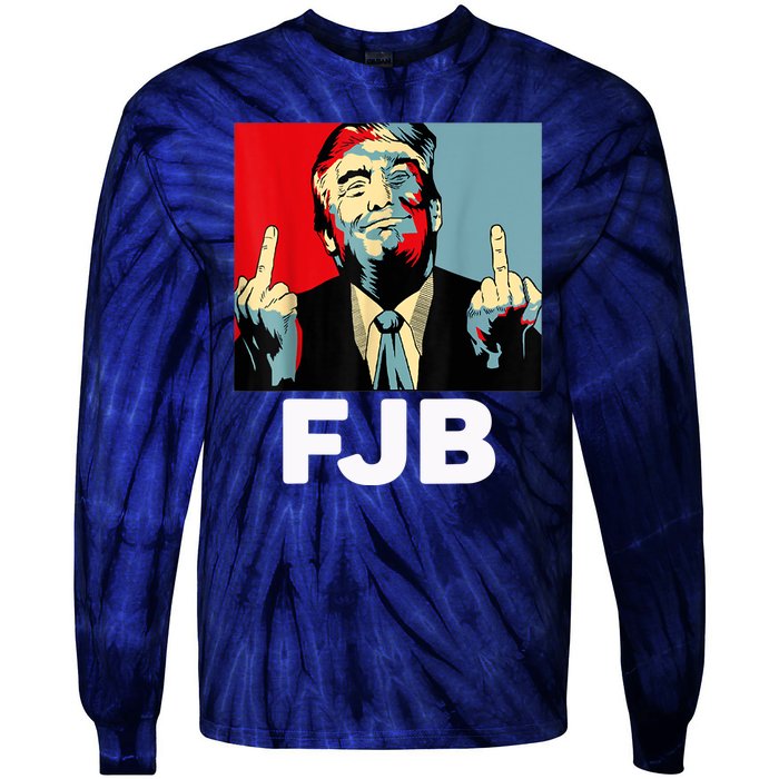 Pro America F Biden FJB , Trump Middle Figure Tie-Dye Long Sleeve Shirt