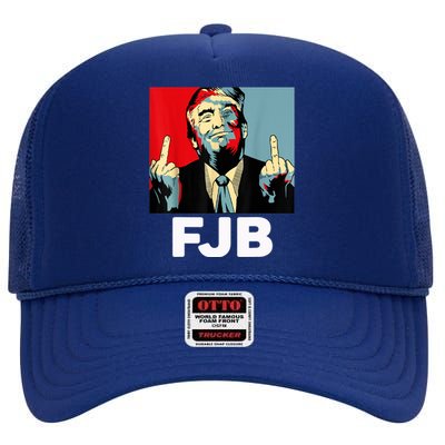 Pro America F Biden FJB , Trump Middle Figure High Crown Mesh Back Trucker Hat