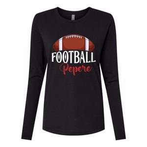 Proud American Football Pepere Funny Gift For FatherS Day Gift Womens Cotton Relaxed Long Sleeve T-Shirt