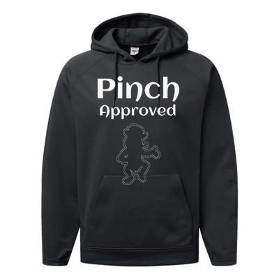 Pinch Approved Funny Saint Patrick's Day Leprechaun Performance Fleece Hoodie