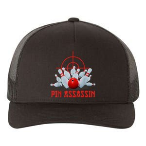 Pin Assassin Funny Bowling Yupoong Adult 5-Panel Trucker Hat