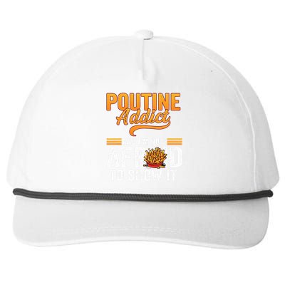 Poutine Addict Foodie Statement Canadian Cuisine  Snapback Five-Panel Rope Hat