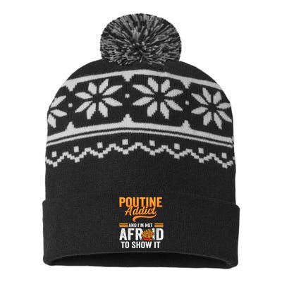 Poutine Addict Foodie Statement Canadian Cuisine  USA-Made Snowflake Beanie