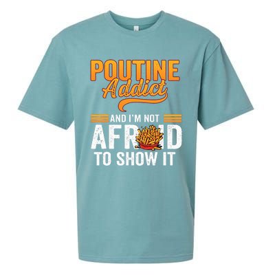 Poutine Addict Foodie Statement Canadian Cuisine  Sueded Cloud Jersey T-Shirt