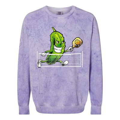 Pickleball Art For Women Pickle Ball Colorblast Crewneck Sweatshirt