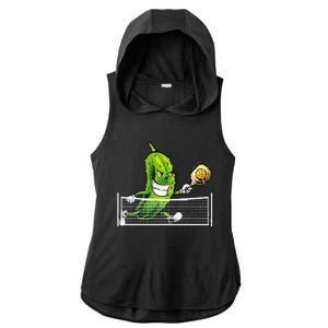 Pickleball Art For Women Pickle Ball Ladies PosiCharge Tri-Blend Wicking Draft Hoodie Tank