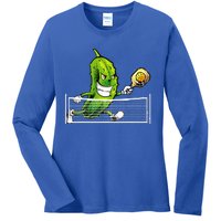 Pickleball Art For Women Pickle Ball Ladies Long Sleeve Shirt