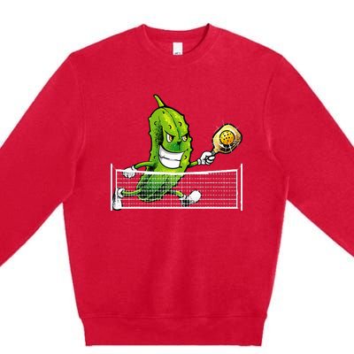 Pickleball Art For Women Pickle Ball Premium Crewneck Sweatshirt