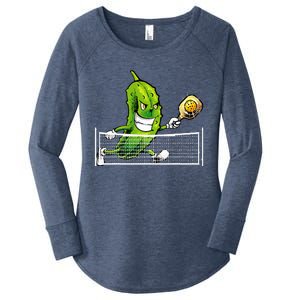 Pickleball Art For Women Pickle Ball Women's Perfect Tri Tunic Long Sleeve Shirt