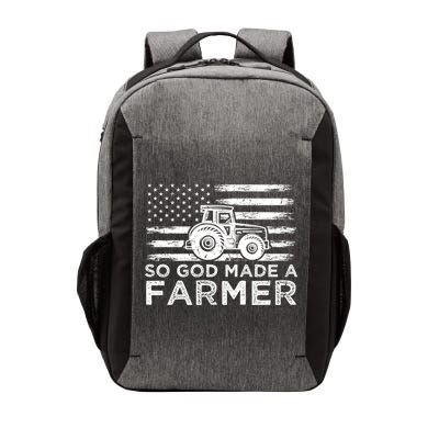 Patriotic American Flag Tractor So God Made A Farmer Gift Vector Backpack
