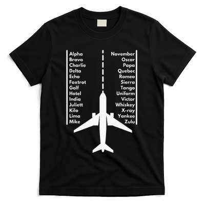 Phonetica Alphabet Funny Pilot & Aviation Airplane Gift T-Shirt