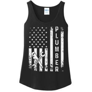 Plumber American Flag Plumbing Ladies Essential Tank