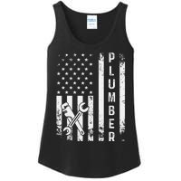 Plumber American Flag Plumbing Ladies Essential Tank