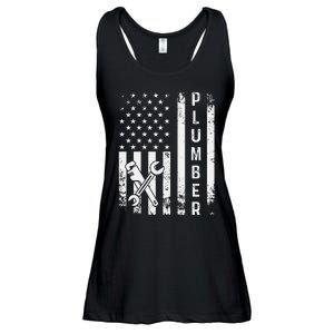 Plumber American Flag Plumbing Ladies Essential Flowy Tank