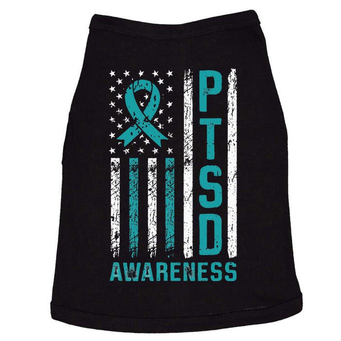 PTSD Awareness Flag Post Traumatic Stress Disorder Warrior Doggie Tank