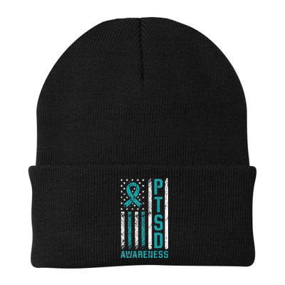 PTSD Awareness Flag Post Traumatic Stress Disorder Warrior Knit Cap Winter Beanie