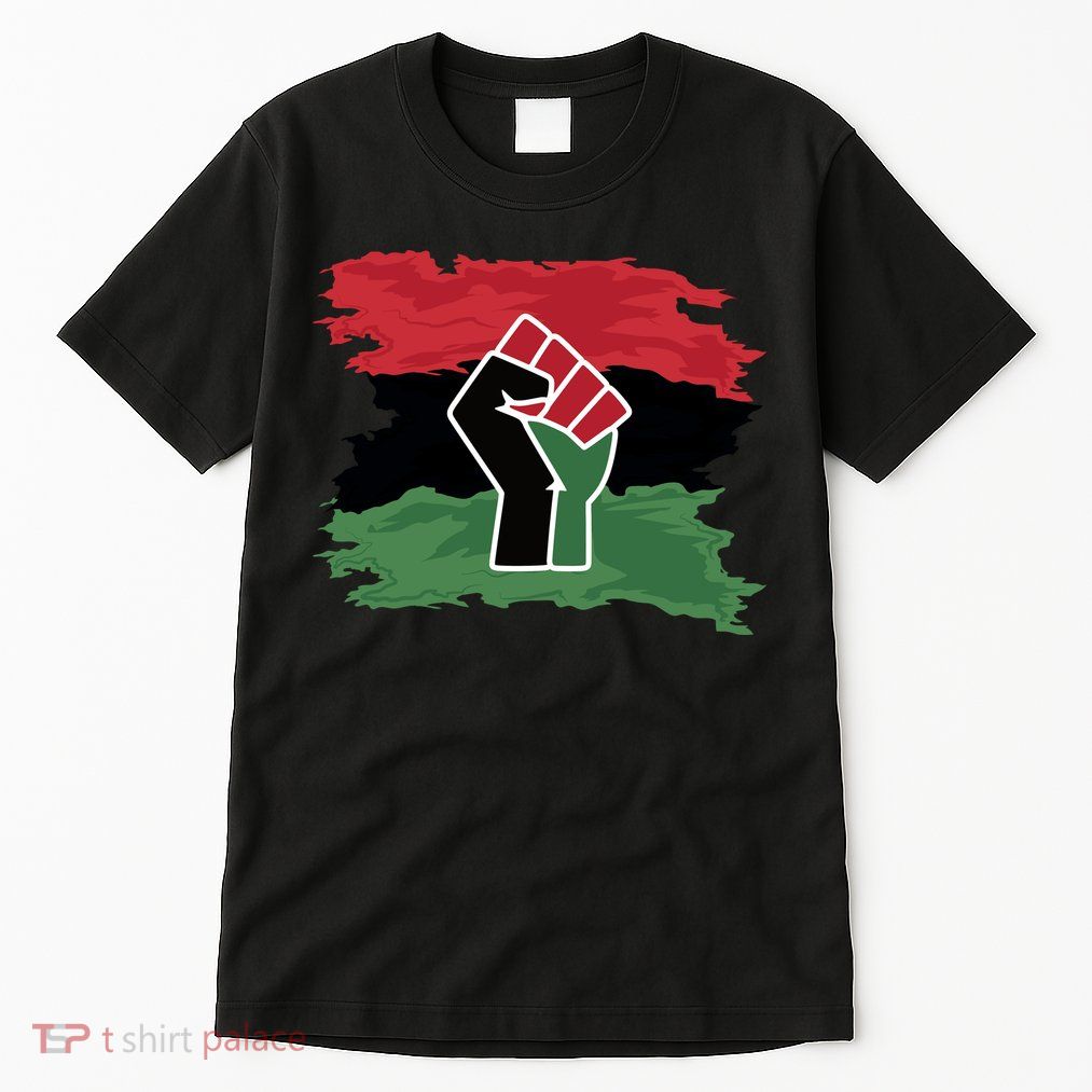 Pan African Flag Black Fist U.N.I.A. Flag Tall T-Shirt