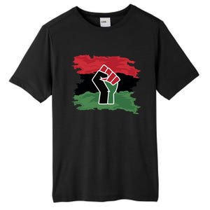 Pan African Flag Black Fist U.N.I.A. Flag Tall Fusion ChromaSoft Performance T-Shirt