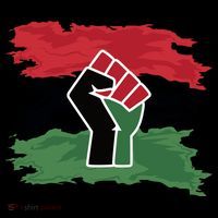 Pan African Flag Black Fist U.N.I.A. Flag Youth Performance Sprint T-Shirt