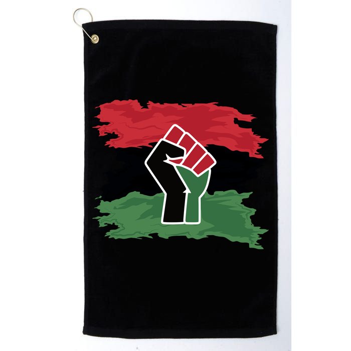 Pan African Flag Black Fist U.N.I.A. Flag Golf Towel