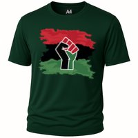 Pan African Flag Black Fist U.N.I.A. Flag Cooling Performance Crew T-Shirt