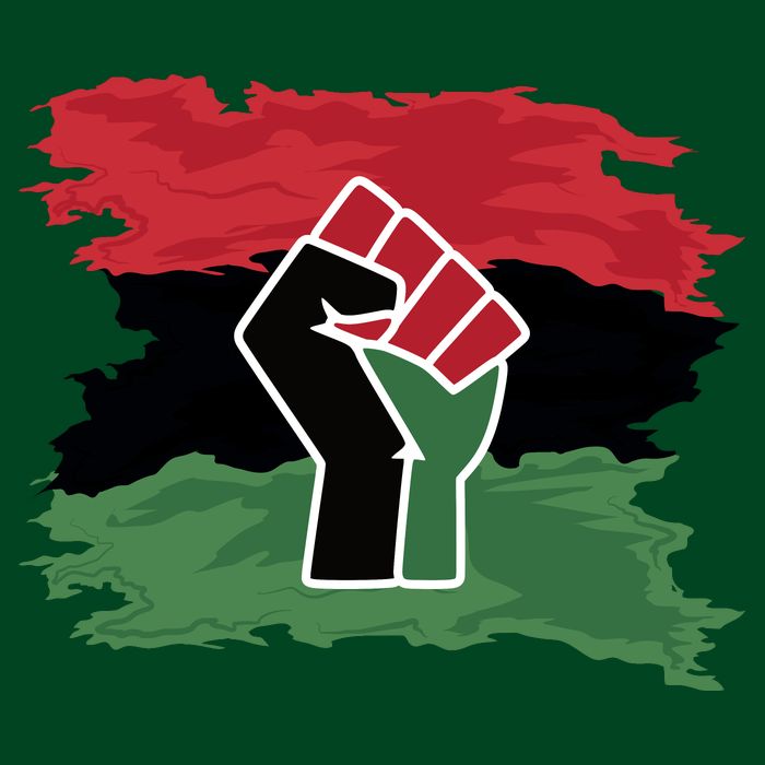 Pan African Flag Black Fist U.N.I.A. Flag Cooling Performance Crew T-Shirt