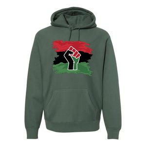 Pan African Flag Black Fist U.N.I.A. Flag Premium Hoodie