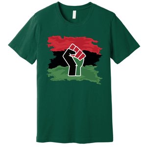 Pan African Flag Black Fist U.N.I.A. Flag Premium T-Shirt