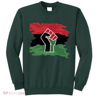 Pan African Flag Black Fist U.N.I.A. Flag Tall Sweatshirt