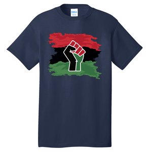 Pan African Flag Black Fist U.N.I.A. Flag Tall T-Shirt